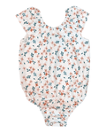 Maggie Cap Sleeve Leotard - Tangerine Floral
