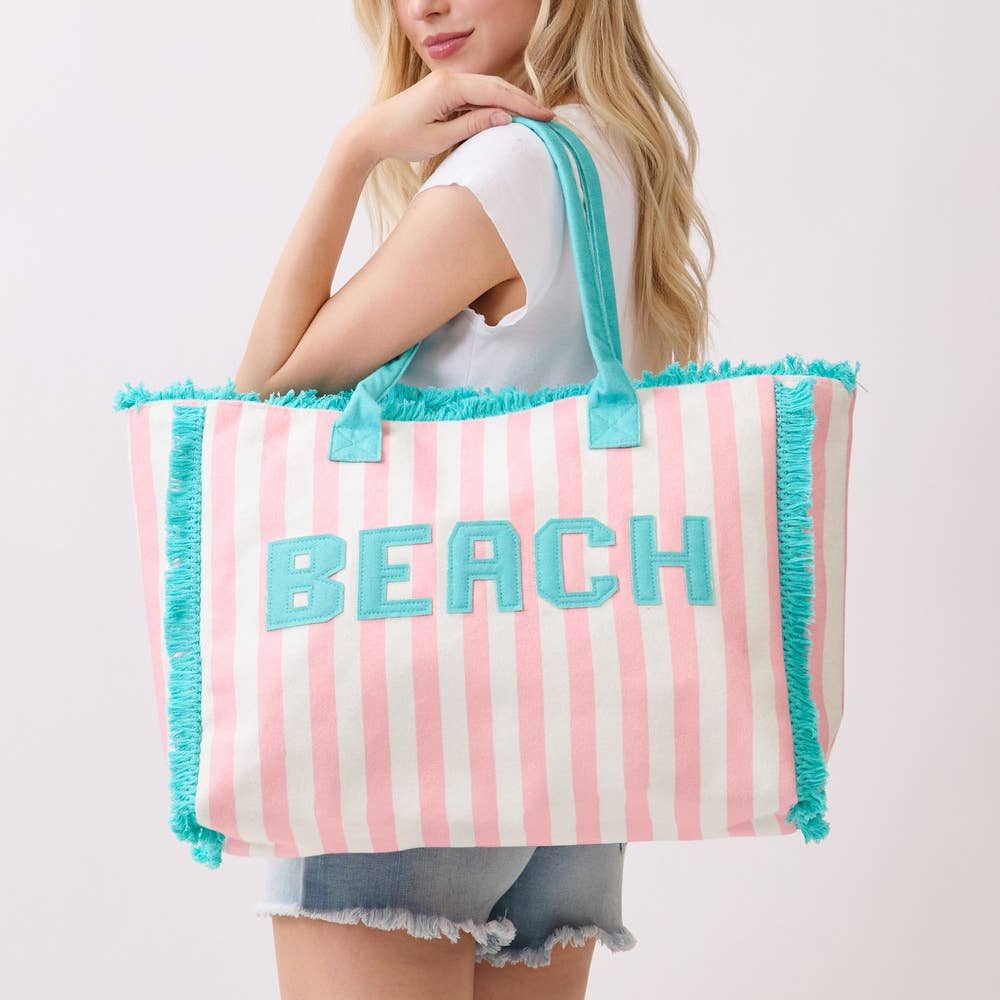 Striped Beach Bag