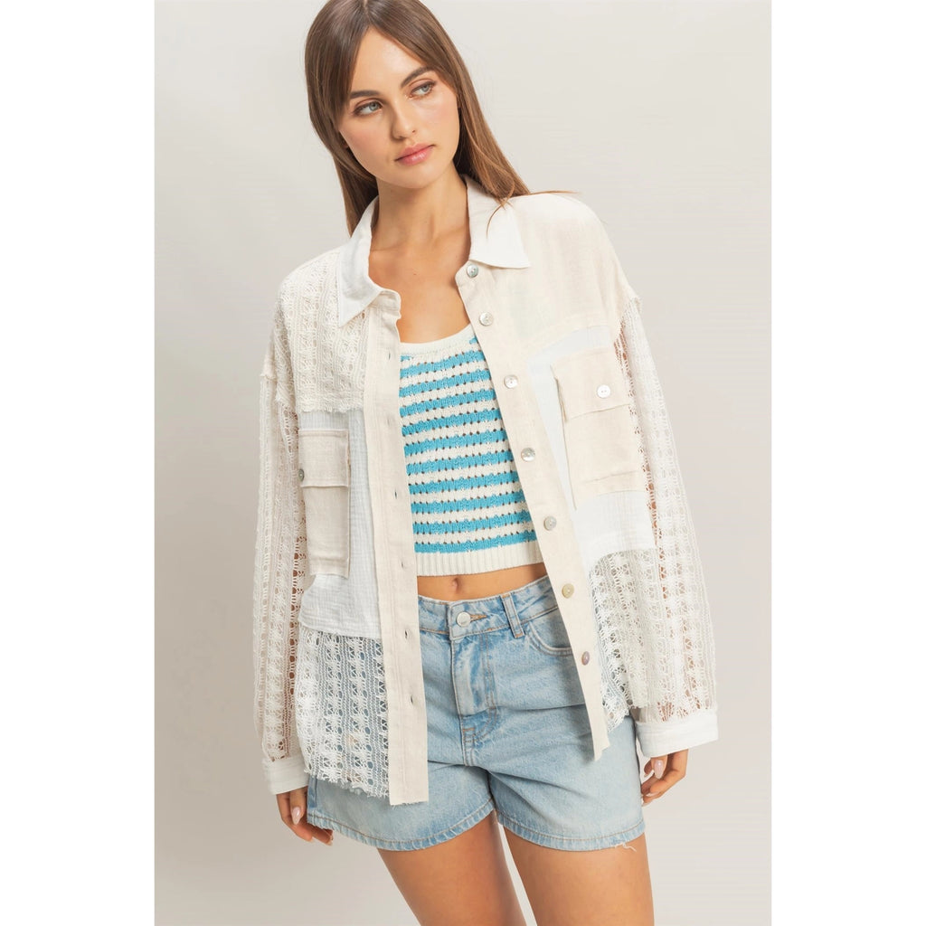 Seaside Weave Button Down
