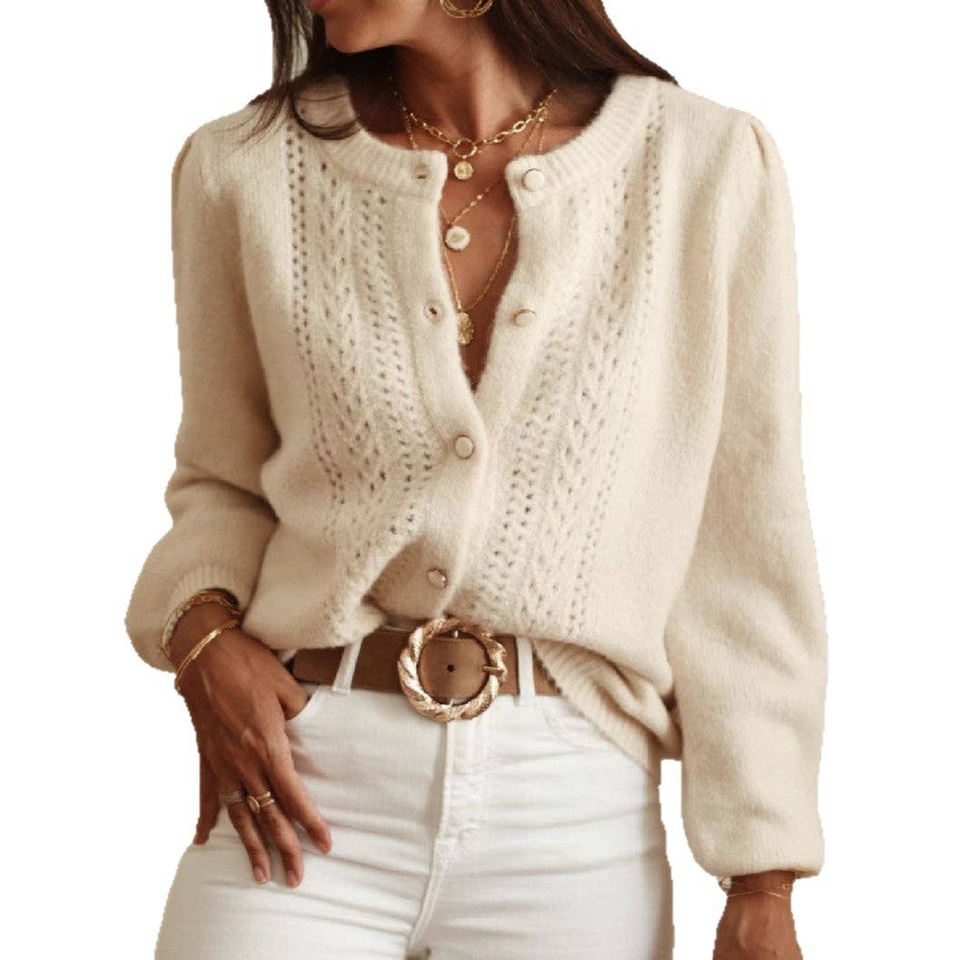 Snowfall Openwork Cardigan