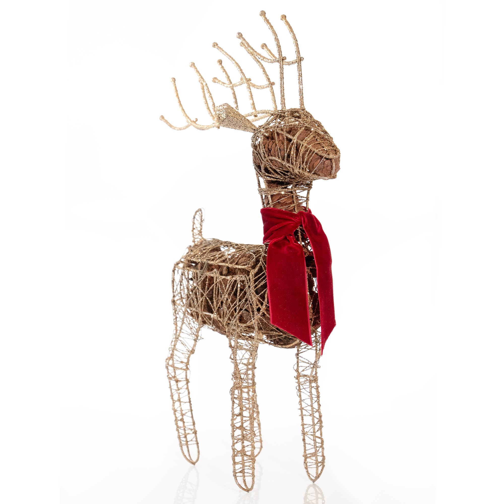 Large Standing Gold Deer Scented Potpourri Décor