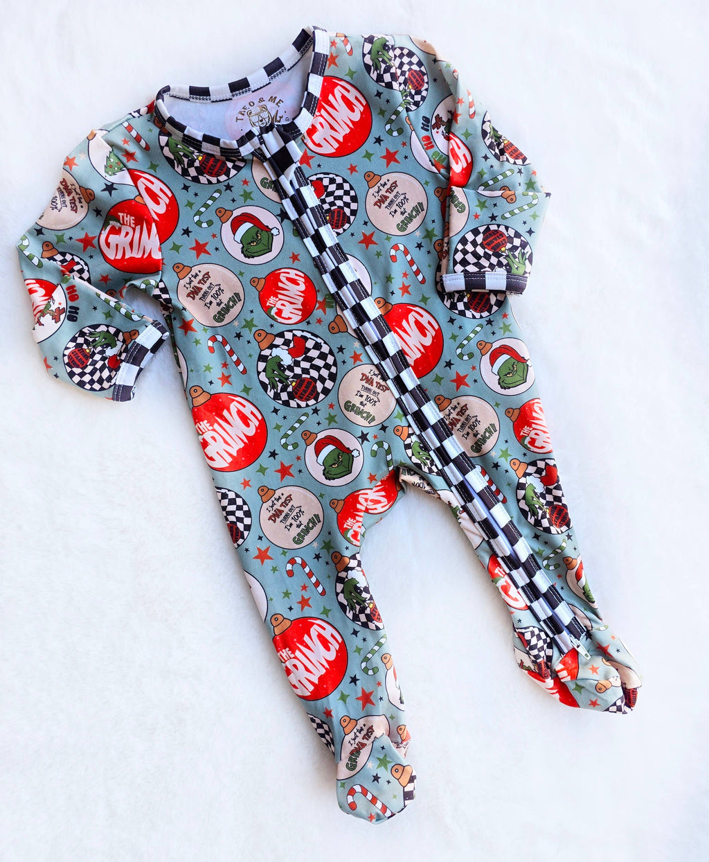 Christmas Zippies Sleepers - Retro Grinch