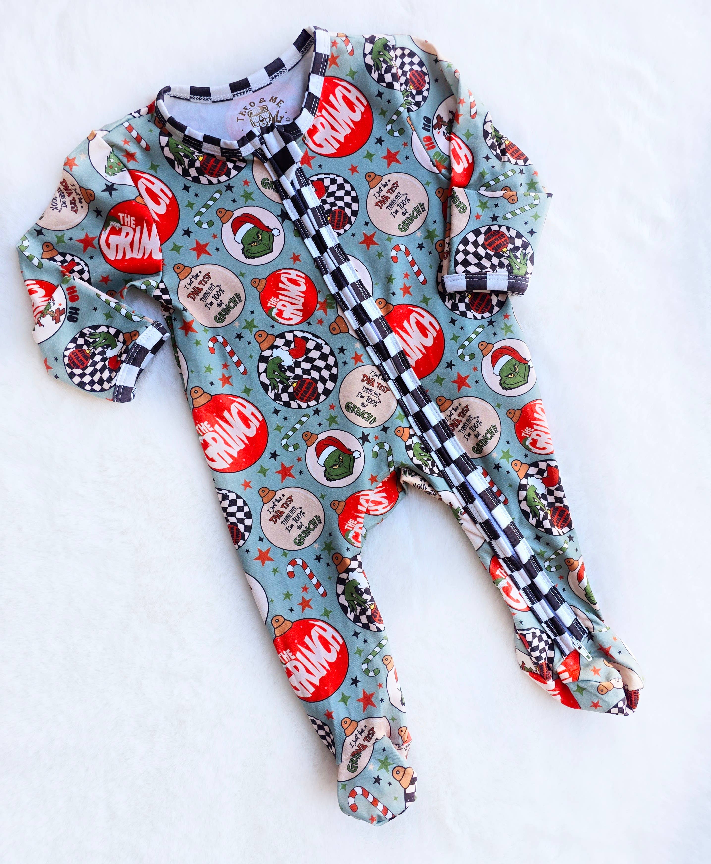 Christmas Zippies Sleepers - Retro Grinch