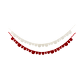 Red and Cream Scalloped Felt Banner Set