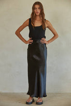 Load image into Gallery viewer, Black Silk Skirt

