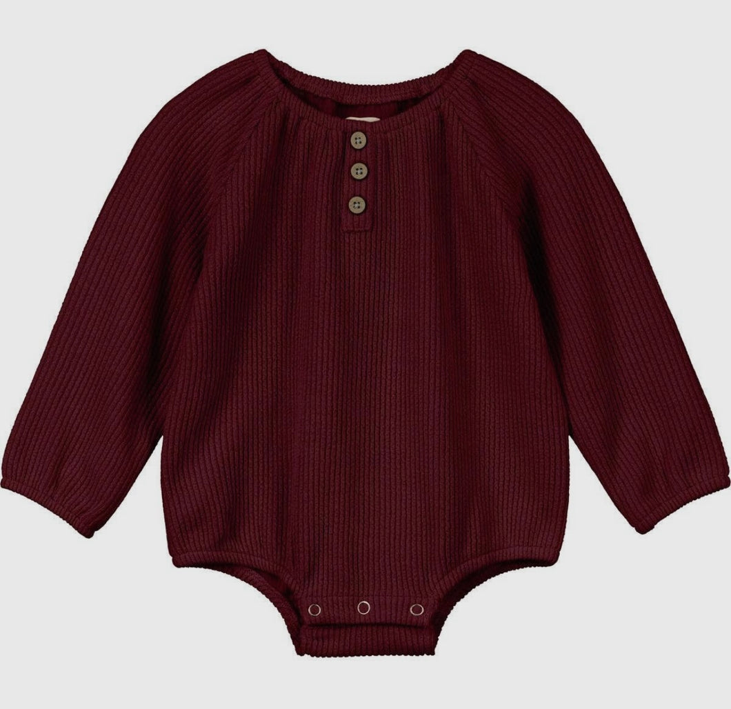 Burgundy Bubble Onesie