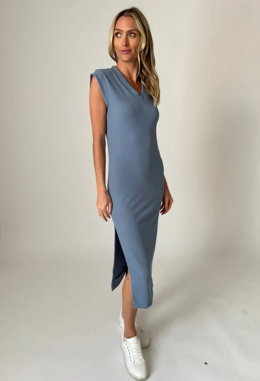 Lenore Blue Midi Dress
