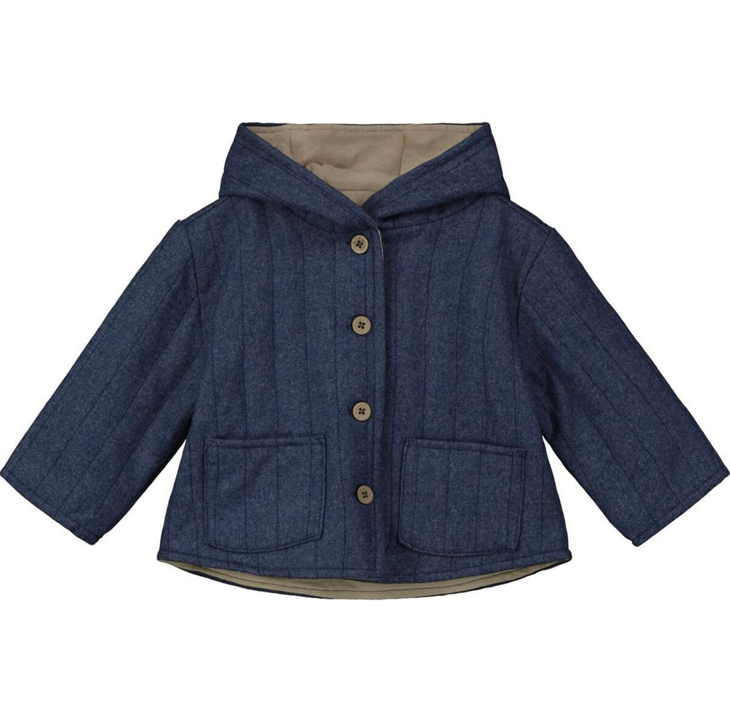 Blue Quilted Jacket