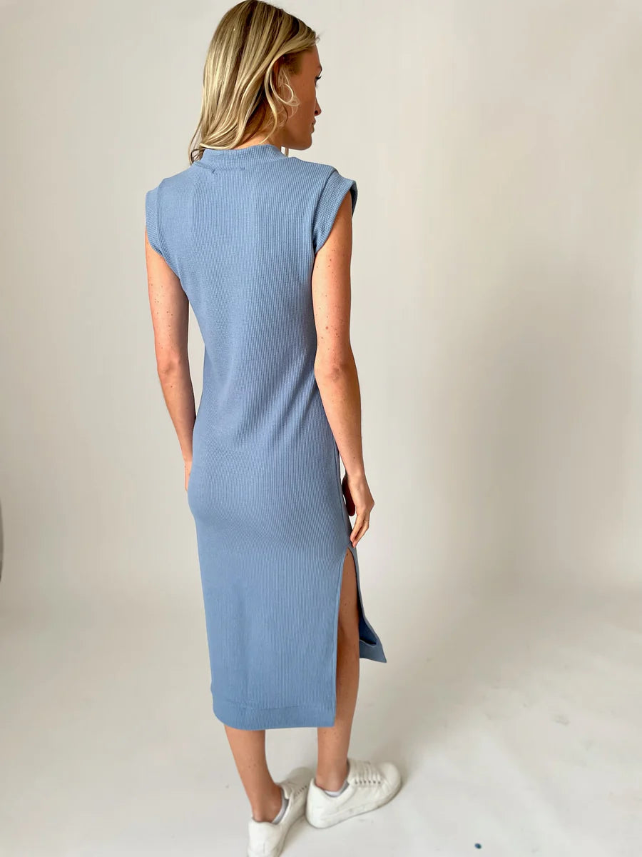 Lenore Blue Midi Dress