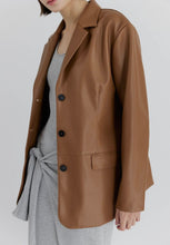 Load image into Gallery viewer, Rae Brown Leather Blazer
