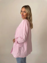 Load image into Gallery viewer, Pink Linen Blazer
