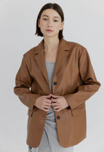 Load image into Gallery viewer, Rae Brown Leather Blazer
