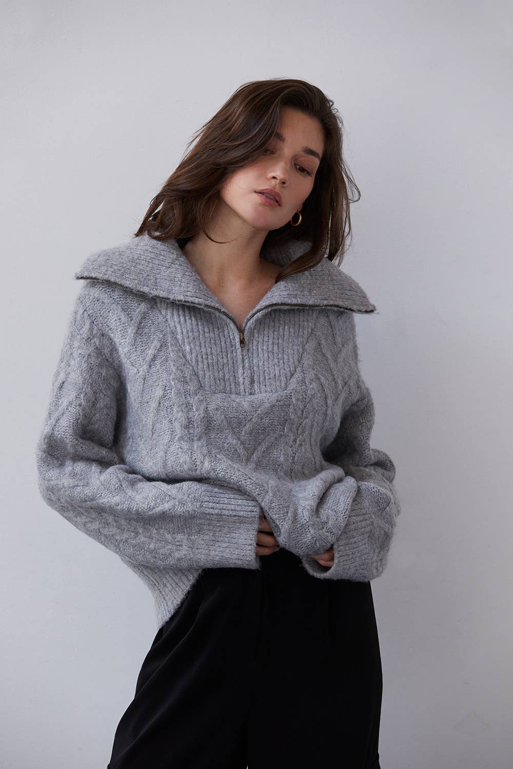 Mary-Ann Chunky Cable Knit Sweater