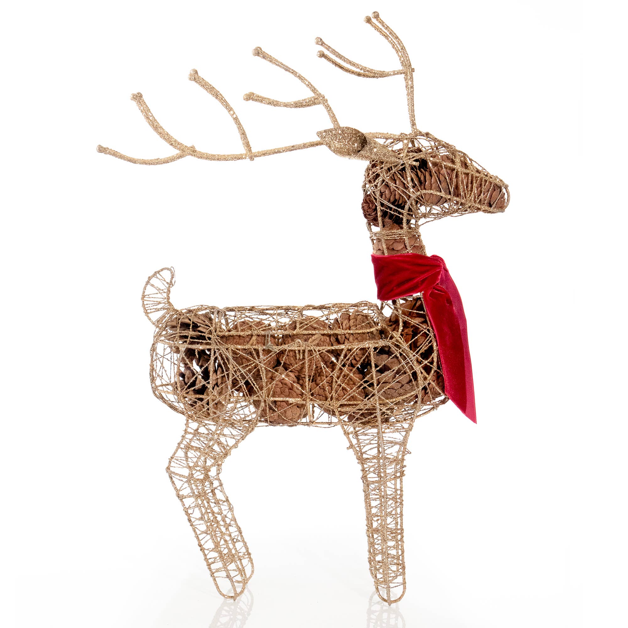Large Standing Gold Deer Scented Potpourri Décor