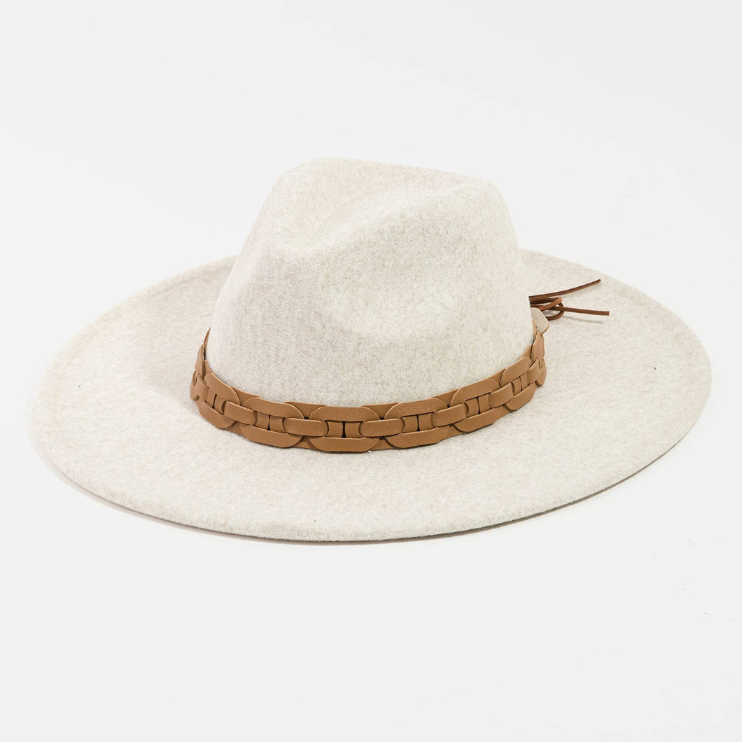 Thick Braided Band Fedora Hat