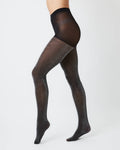 Sheer Metallic tights in black