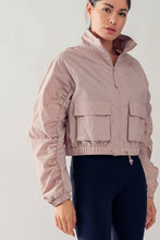 Load image into Gallery viewer, Pink High Neck Zipper Jacket
