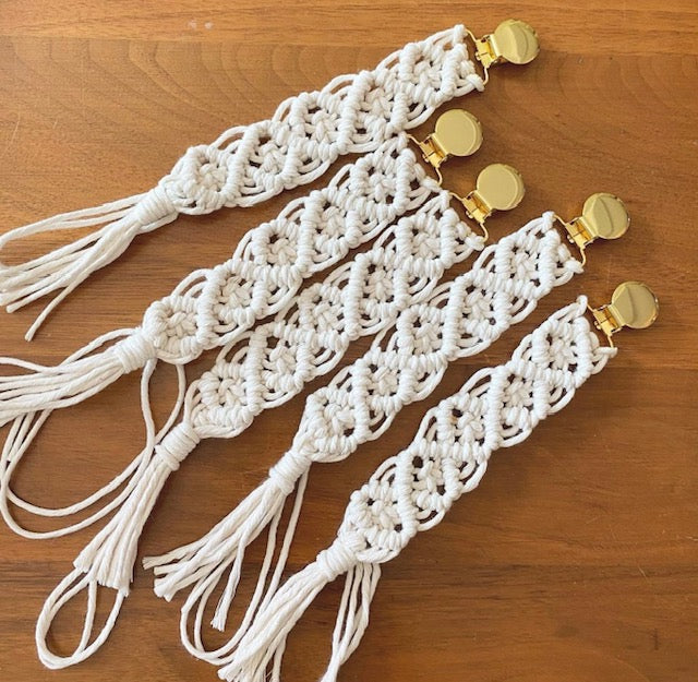 Macrame Pacifier Clips