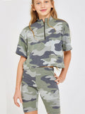 Camo Biker Shorts Set