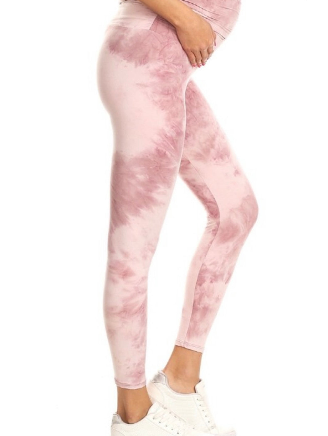 Pink Tie Dye Maternity leggings