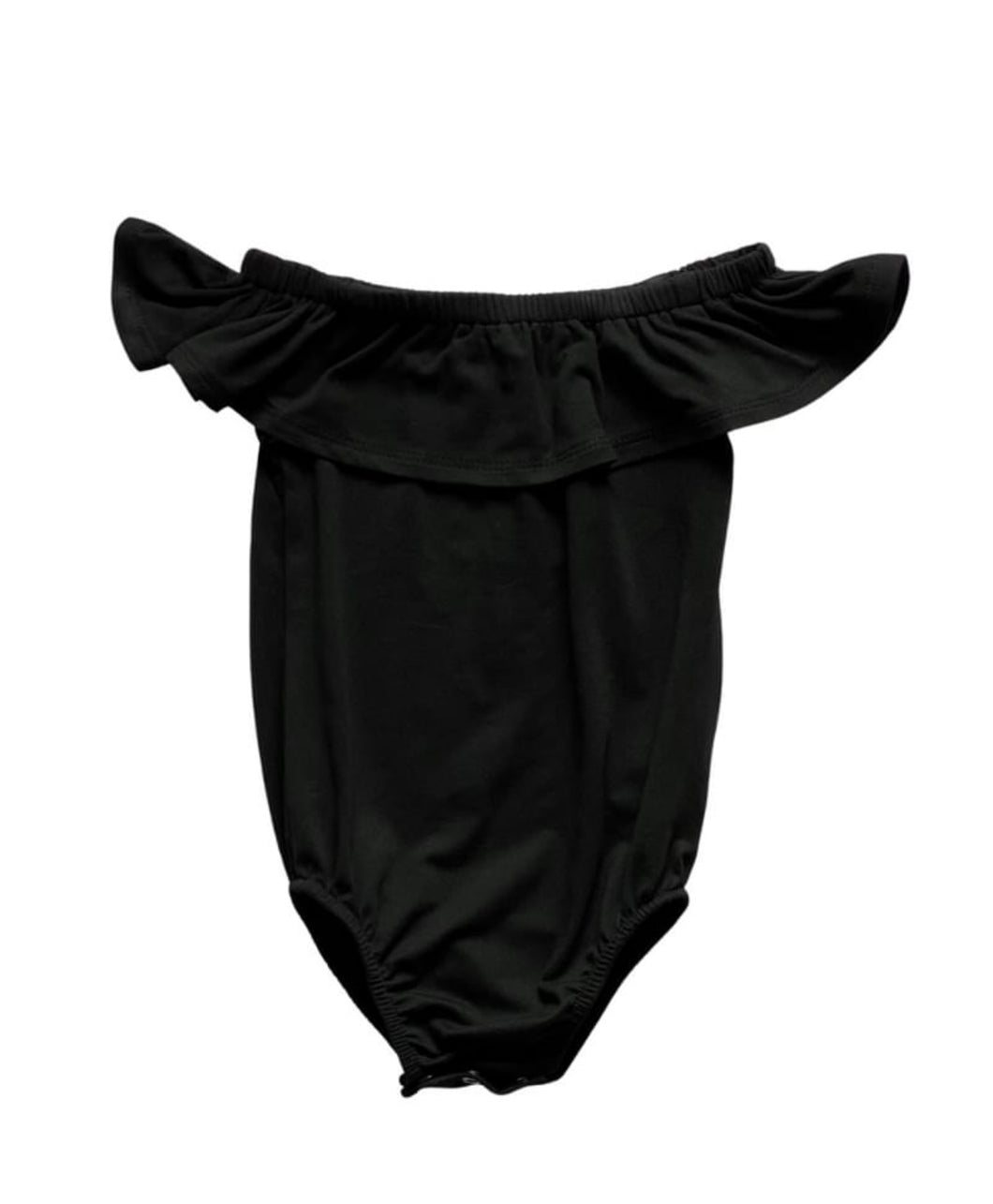 Black Ruffle Bodysuit