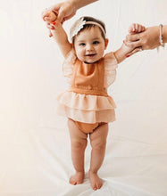 Load image into Gallery viewer, Peachy peplum bubble romper
