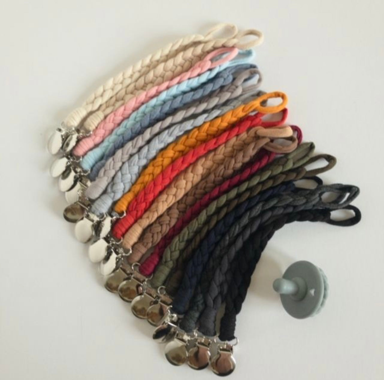 Heather Design Pacifier Clips