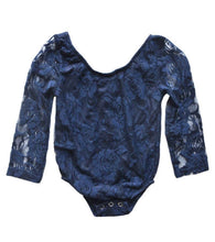 Load image into Gallery viewer, Navy Lace Leotard
