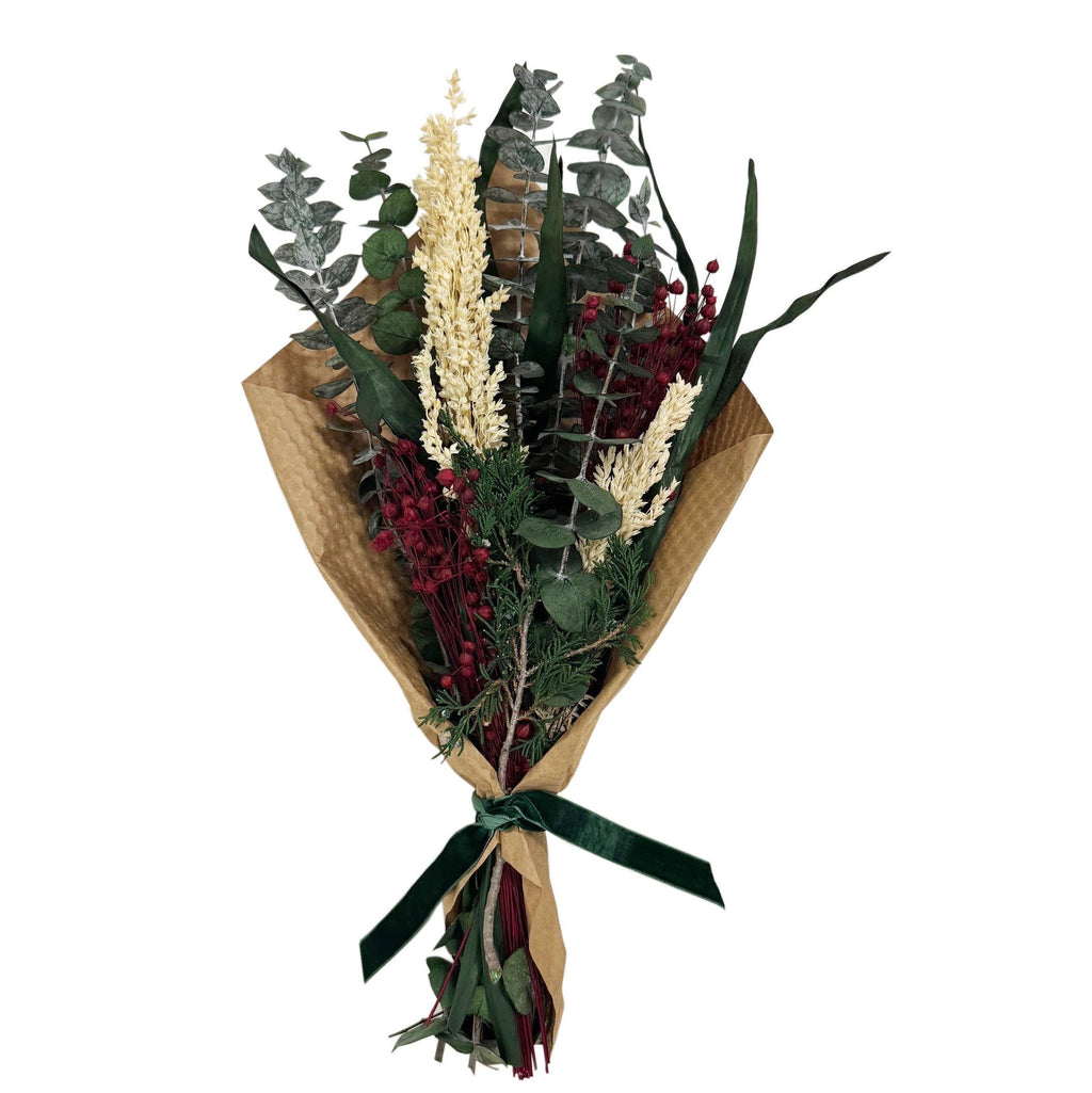 Winter 16" Bouquet: Winter Eucalyptus & Flax