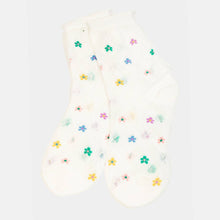 Load image into Gallery viewer, White Flower Print Pattern Socks
