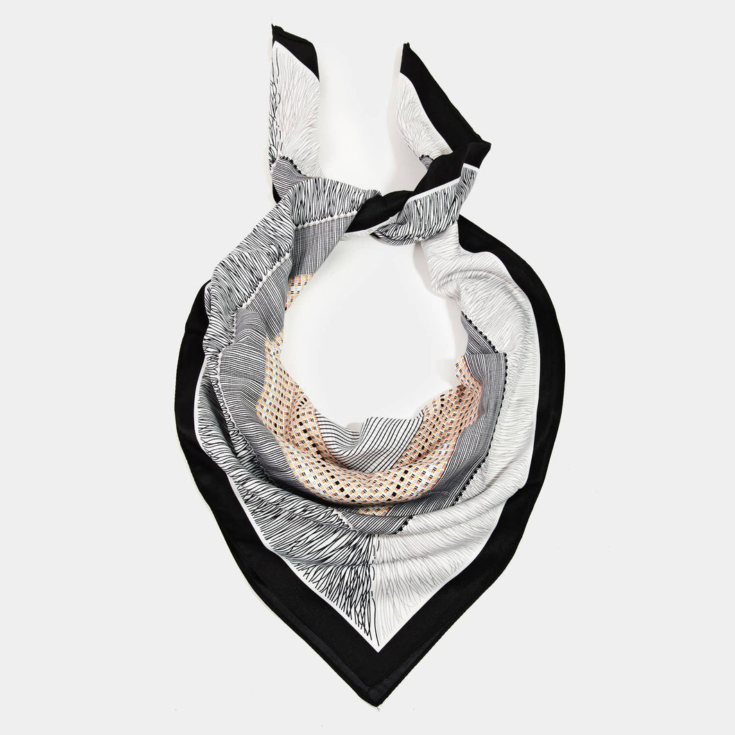 Intricate Print Pattern Square Bandana