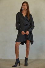 Load image into Gallery viewer, Black Satin Dress
