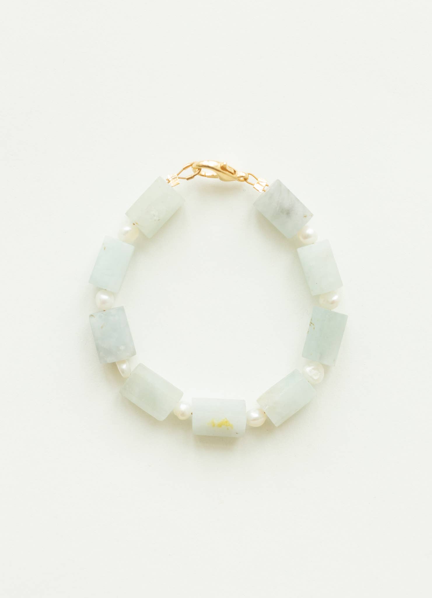 Aquamarine and Pearl Bracelet