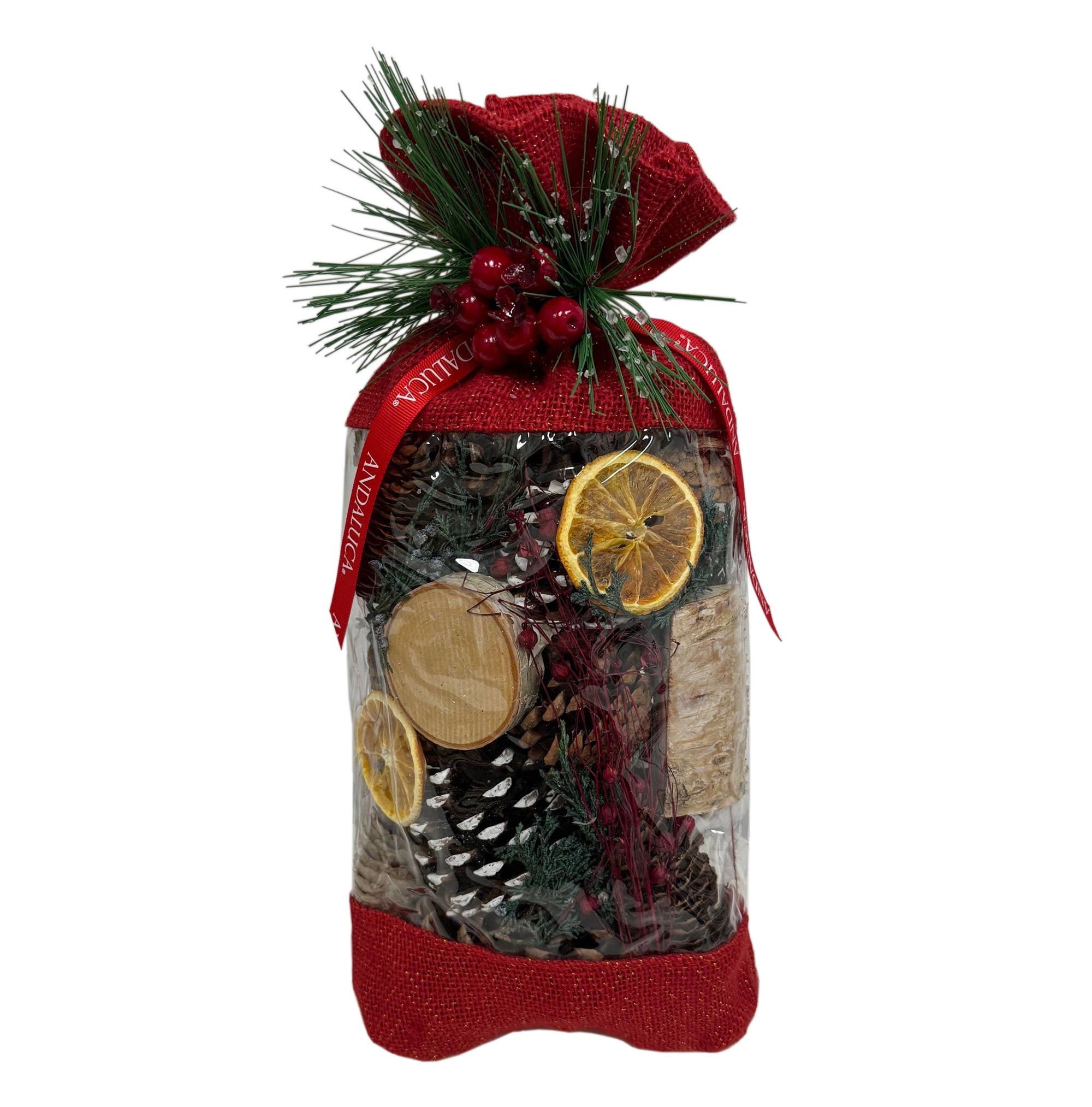 Large Holiday Memories Scented Pinecone Bag
