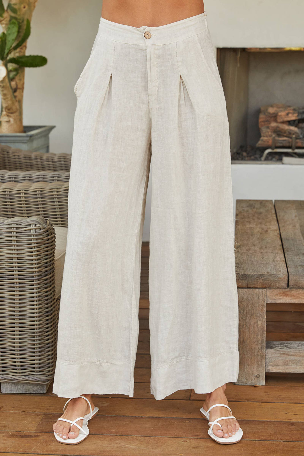 Linen Palazzo Pants