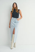 Load image into Gallery viewer, Maxi Open Slit Denim Skirt
