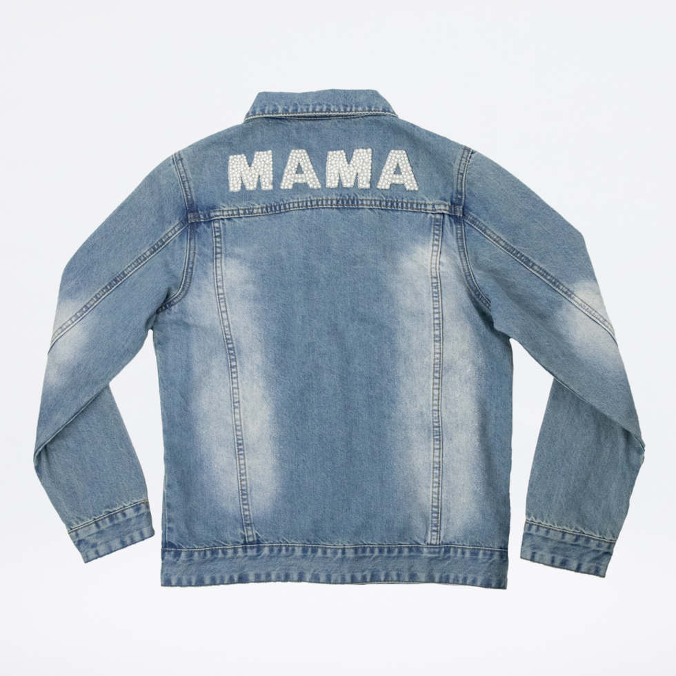 MAMA Beaded Denim Jacket