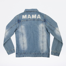 Load image into Gallery viewer, MAMA Beaded Denim Jacket
