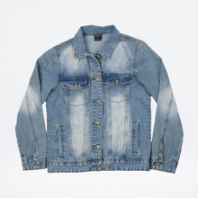 Load image into Gallery viewer, MAMA Beaded Denim Jacket
