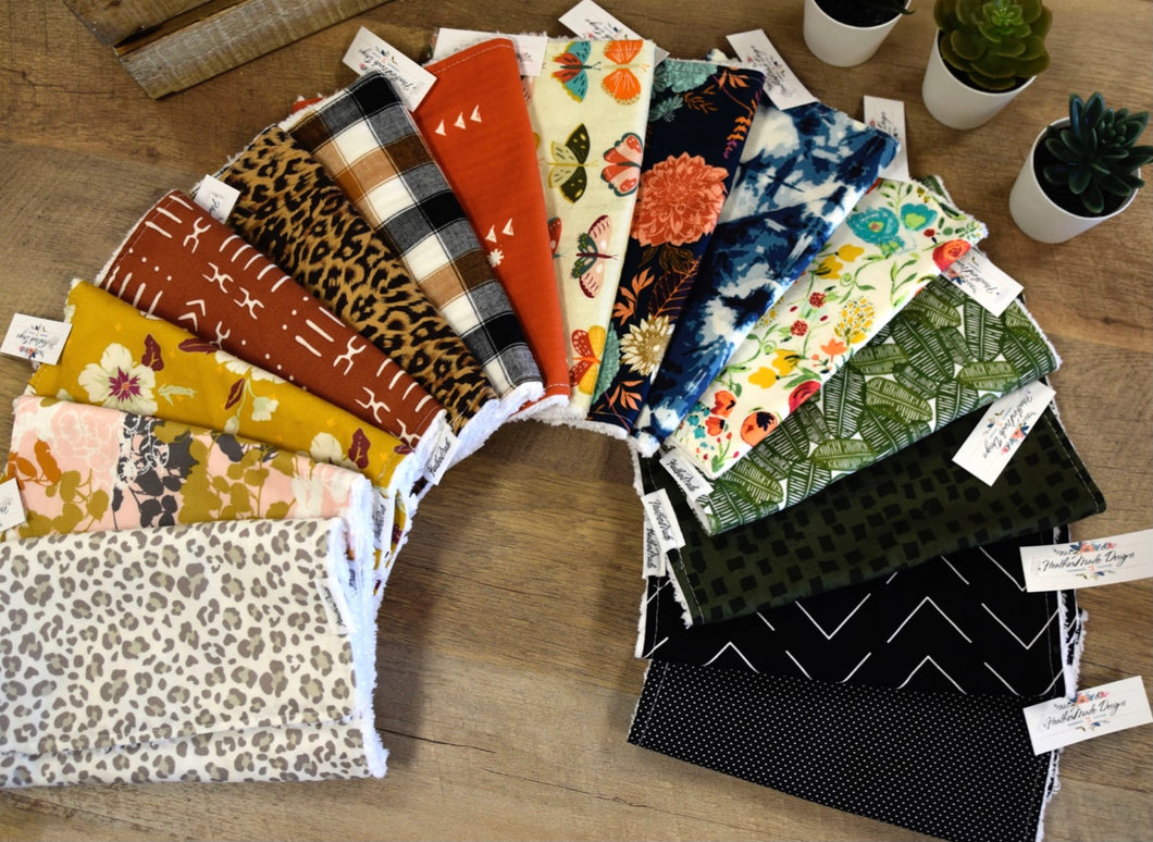 Heather Design Burp Cloths