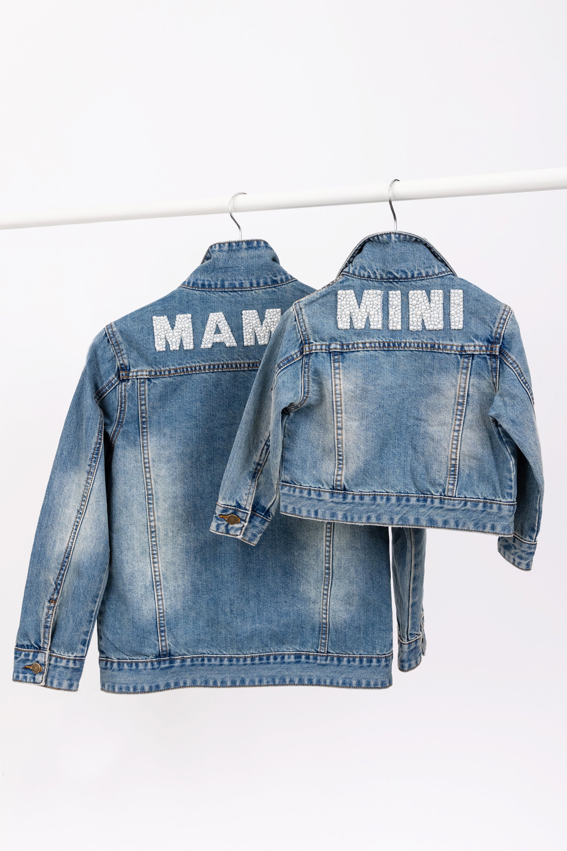 MAMA Beaded Denim Jacket